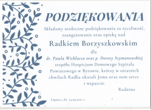 Podziękowanie