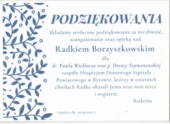 Podziękowanie